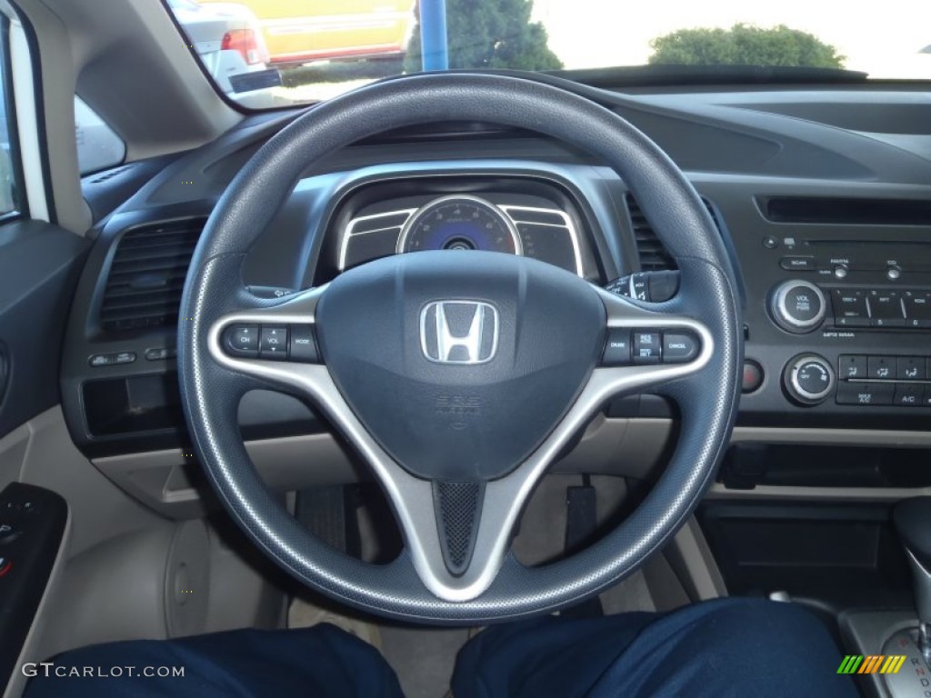 2009 Honda Civic EX Sedan Gray Steering Wheel Photo #62340132