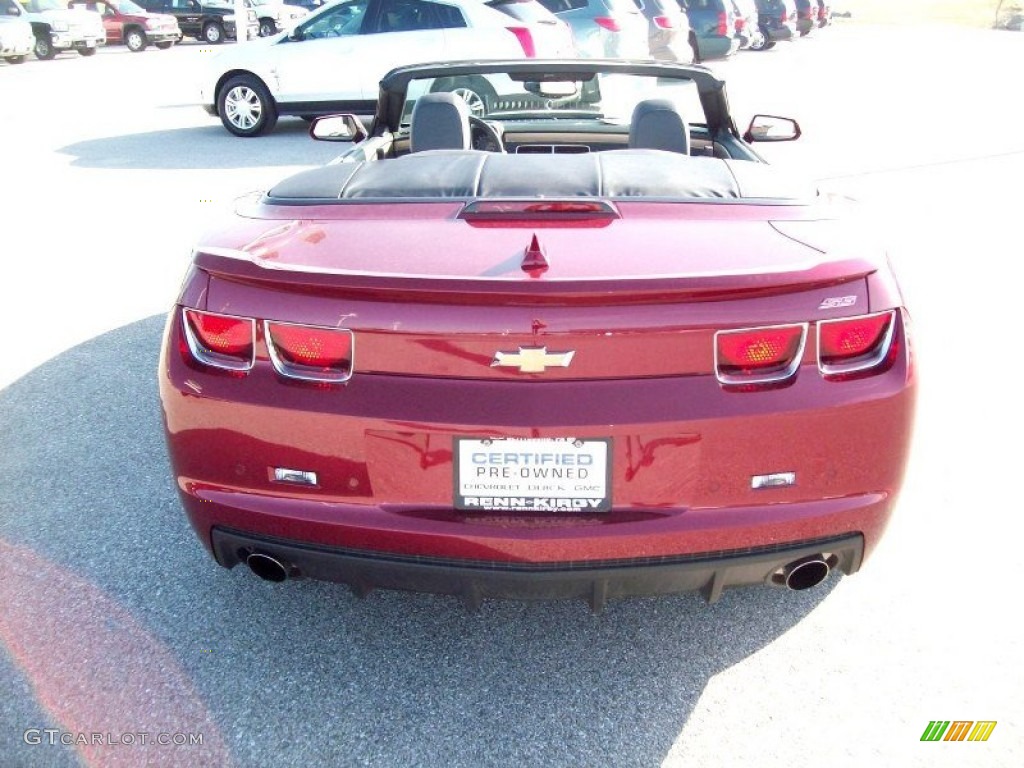 2011 Camaro SS/RS Convertible - Red Jewel Metallic / Beige photo #21