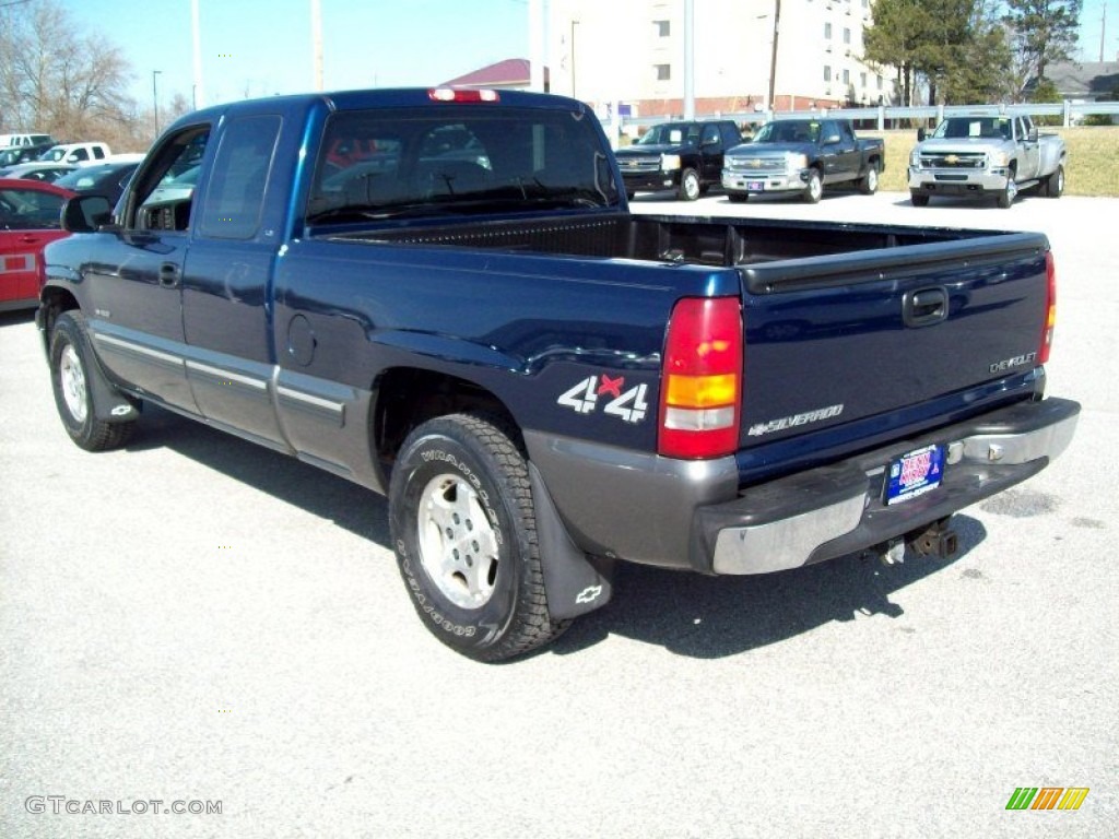 1999 Silverado 1500 LS Extended Cab 4x4 - Indigo Blue Metallic / Graphite photo #2