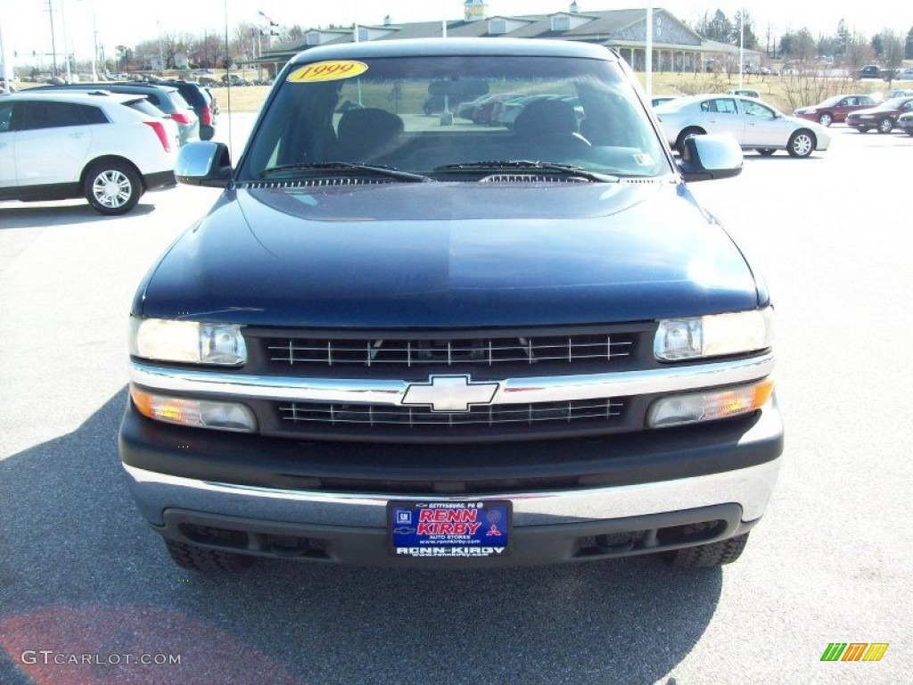 1999 Silverado 1500 LS Extended Cab 4x4 - Indigo Blue Metallic / Graphite photo #15