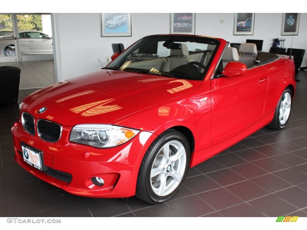 2012 1 Series 128i Convertible - Crimson Red / Taupe photo #1