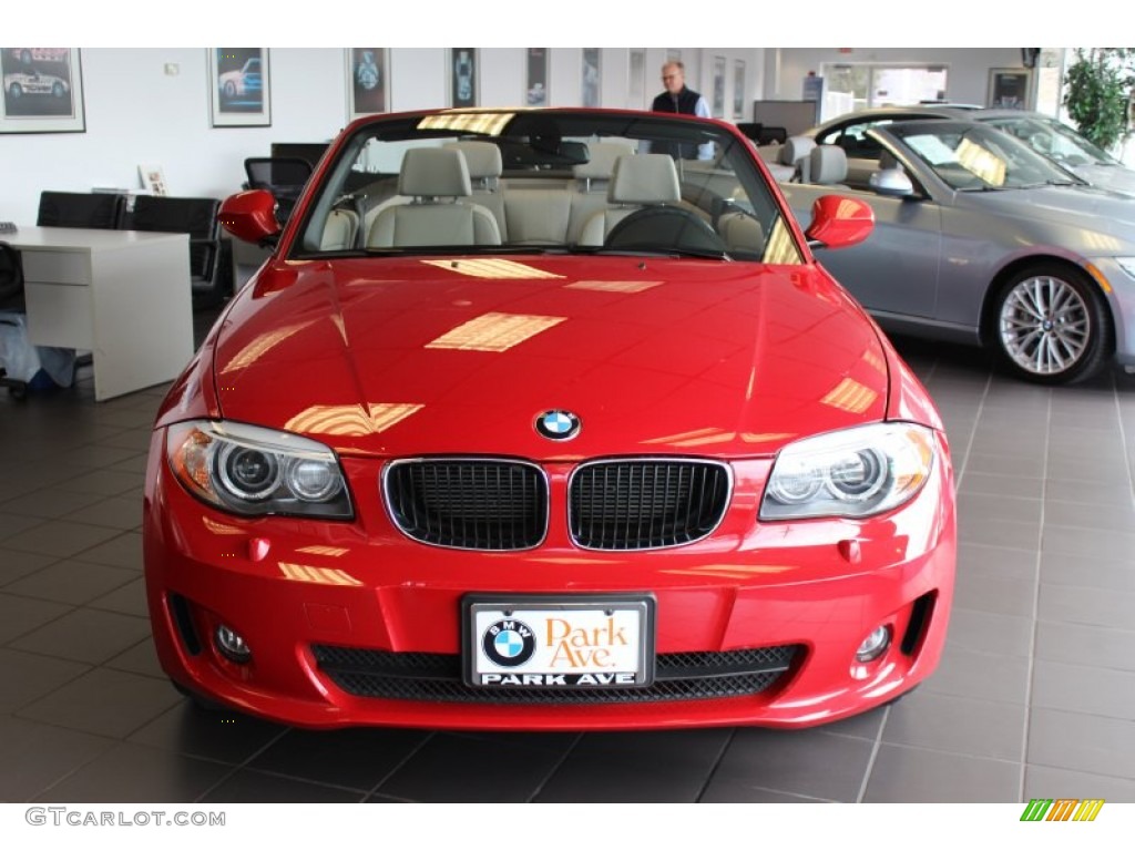 2012 1 Series 128i Convertible - Crimson Red / Taupe photo #2