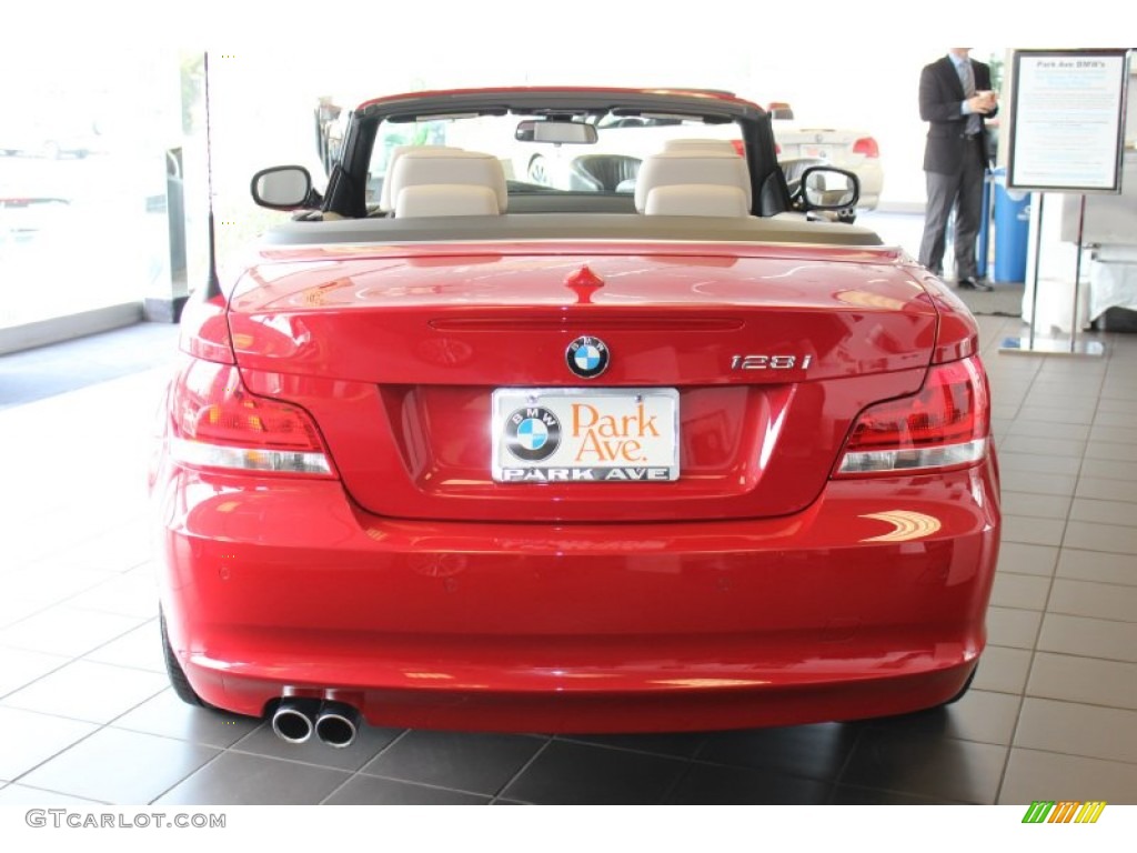 2012 1 Series 128i Convertible - Crimson Red / Taupe photo #6