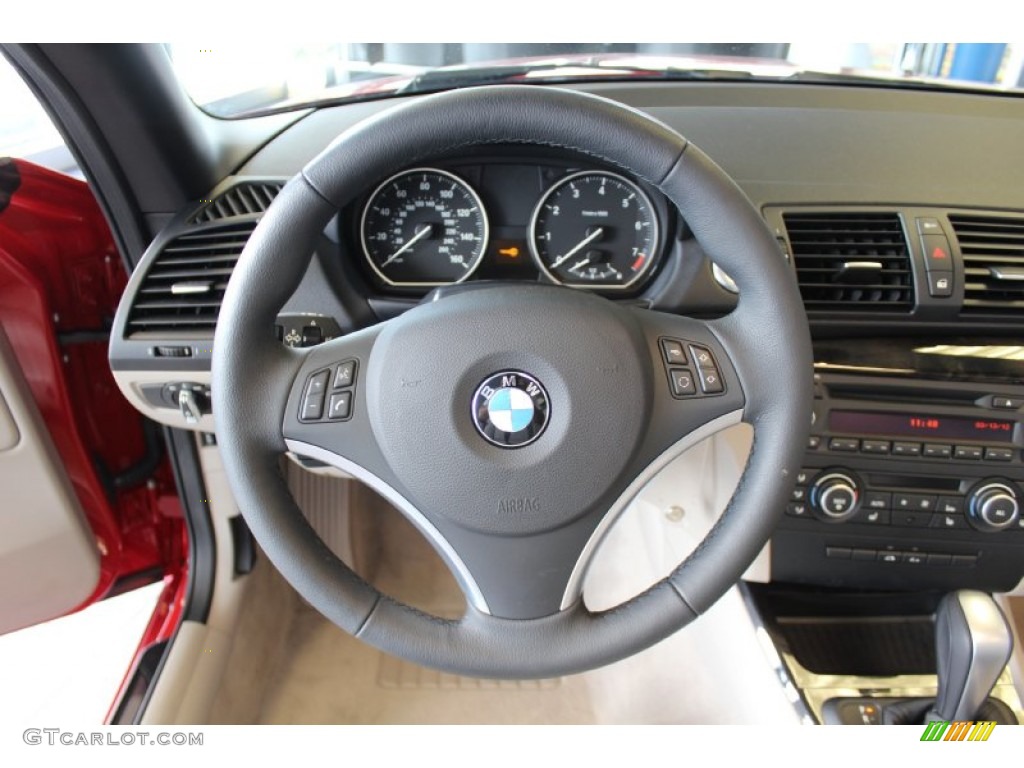 2012 1 Series 128i Convertible - Crimson Red / Taupe photo #14