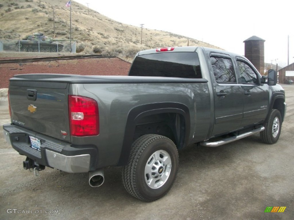 2011 Silverado 2500HD LT Crew Cab 4x4 - Steel Green Metallic / Ebony photo #2