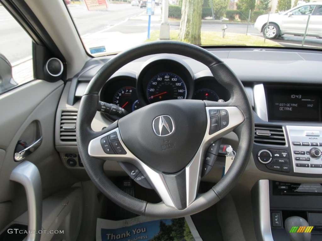 2009 Acura RDX SH-AWD Taupe Steering Wheel Photo #62342781