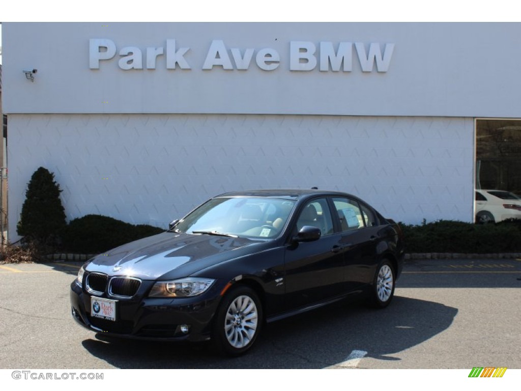 2009 3 Series 328xi Sedan - Monaco Blue Metallic / Beige photo #1