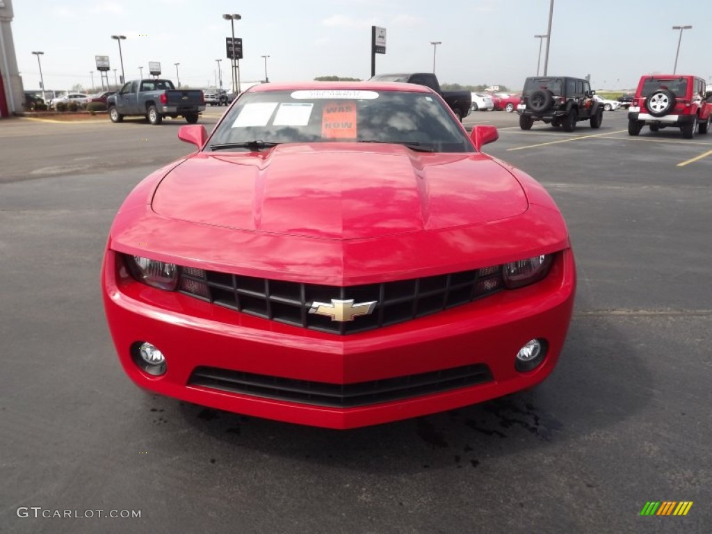 2011 Camaro LT Coupe - Victory Red / Beige photo #2