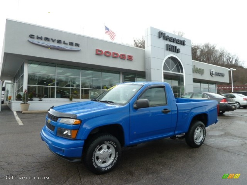 2008 Colorado LS Regular Cab 4x4 - Pace Blue / Medium Pewter photo #1