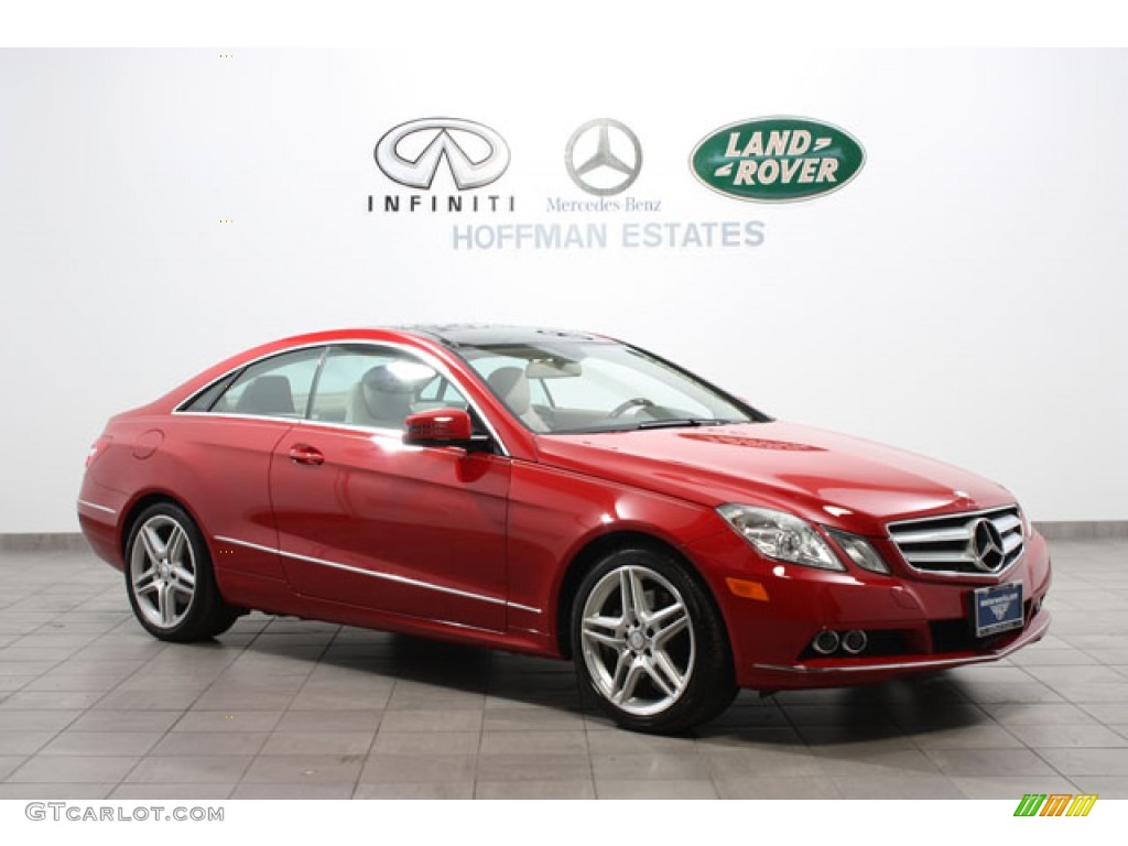 2011 E 350 Coupe - Mars Red / Almond/Black photo #1