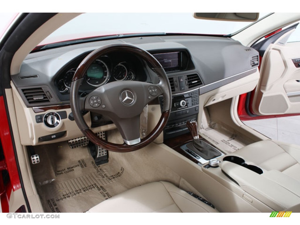 2011 Mercedes-Benz E 350 Coupe Almond/Black Dashboard Photo #62348075