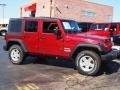 Deep Cherry Red Crystal Pearl - Wrangler Unlimited Sport 4x4 Photo No. 2