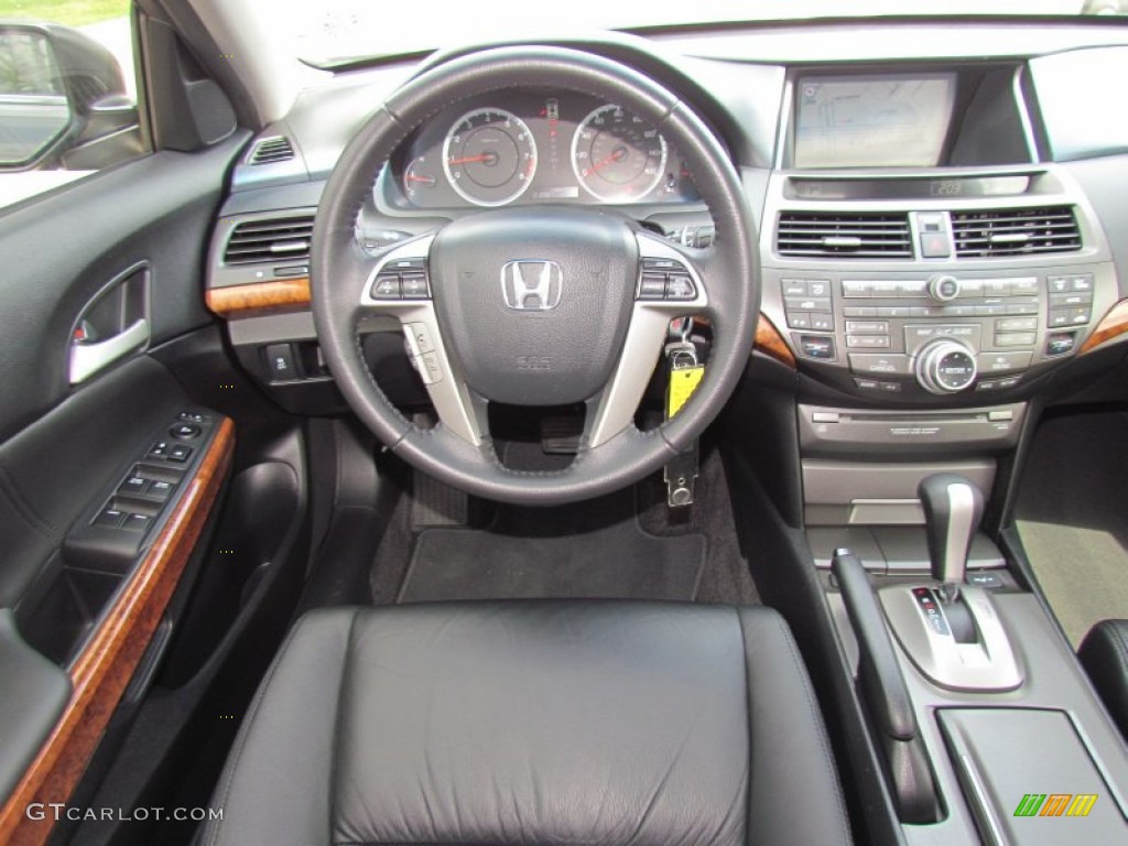2011 Honda Accord EX-L Sedan Black Dashboard Photo #62348575