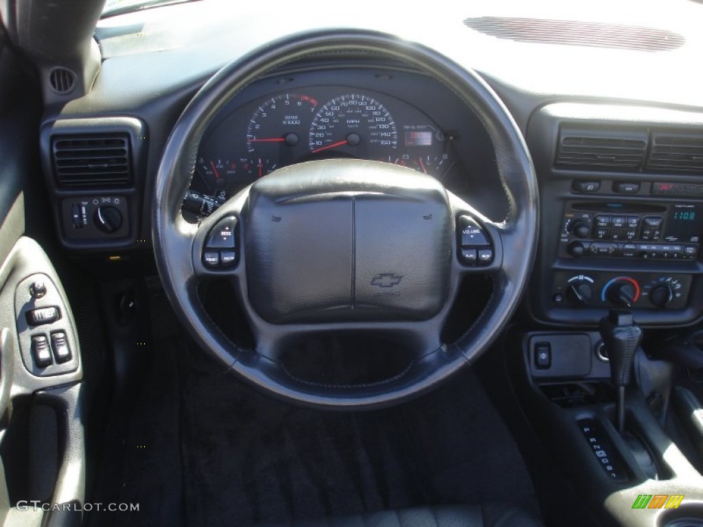 2002 Chevrolet Camaro Z28 Convertible Ebony Black Steering Wheel Photo #62349062