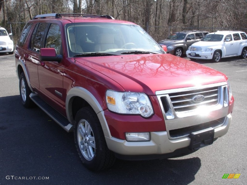 2006 Explorer Eddie Bauer 4x4 - Redfire Metallic / Camel photo #3