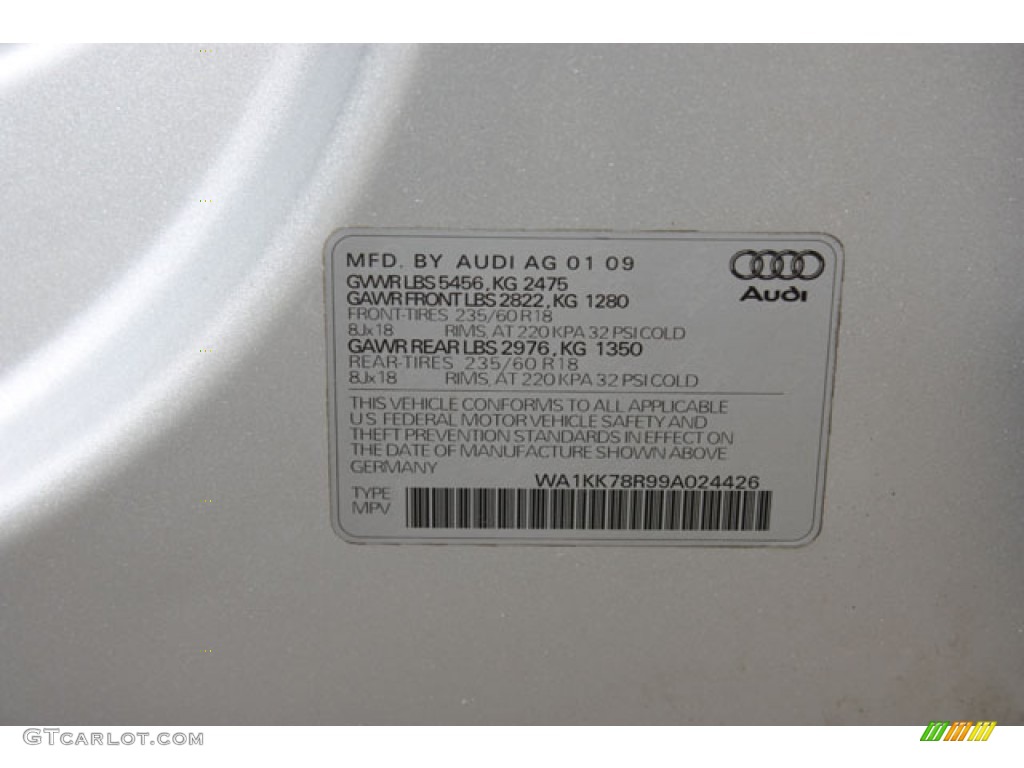 2009 Q5 3.2 Premium quattro - Ice Silver Metallic / Black photo #31