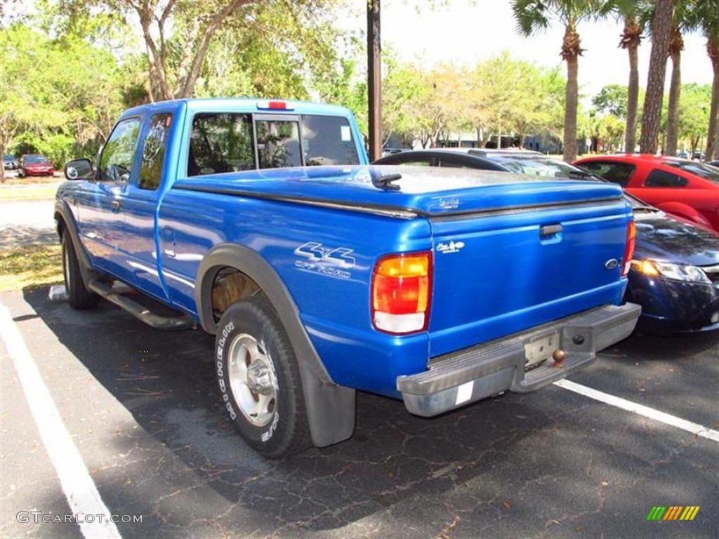 1999 Ranger XLT Extended Cab 4x4 - Bright Atlantic Blue Metallic / Medium Graphite photo #3