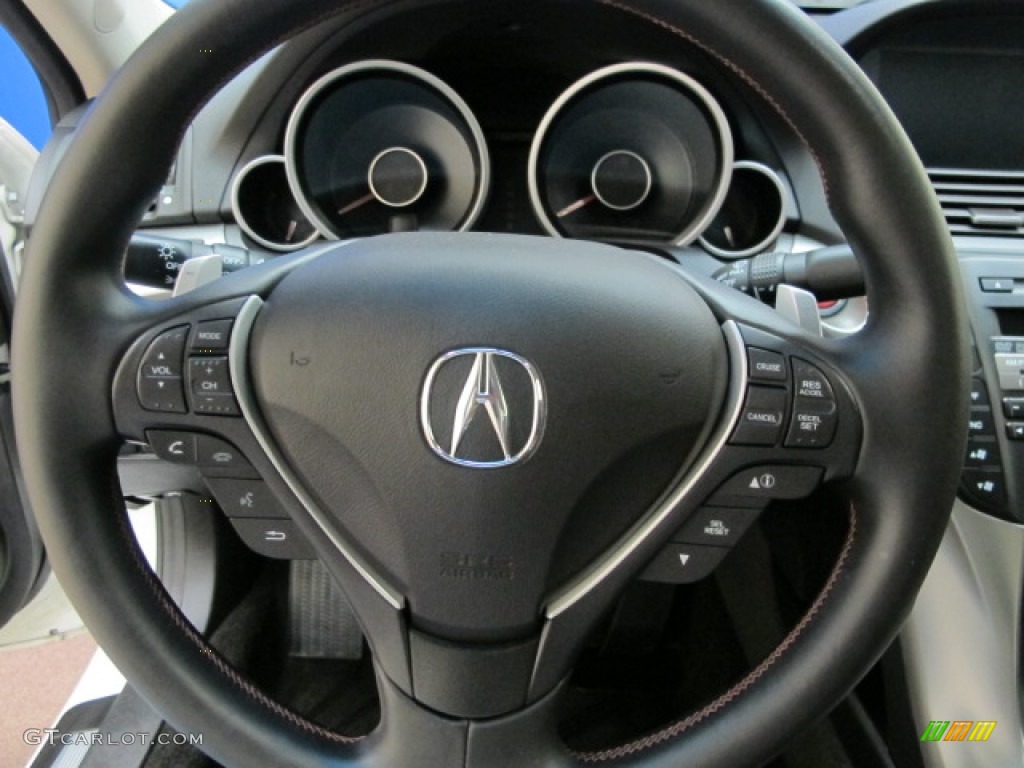 2009 Acura TL 3.7 SH-AWD Umber/Ebony Steering Wheel Photo #62351021
