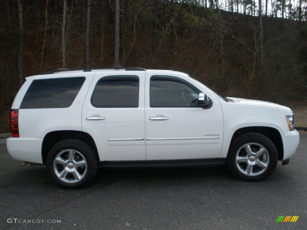 2009 Tahoe LTZ 4x4 - Summit White / Light Cashmere photo #2