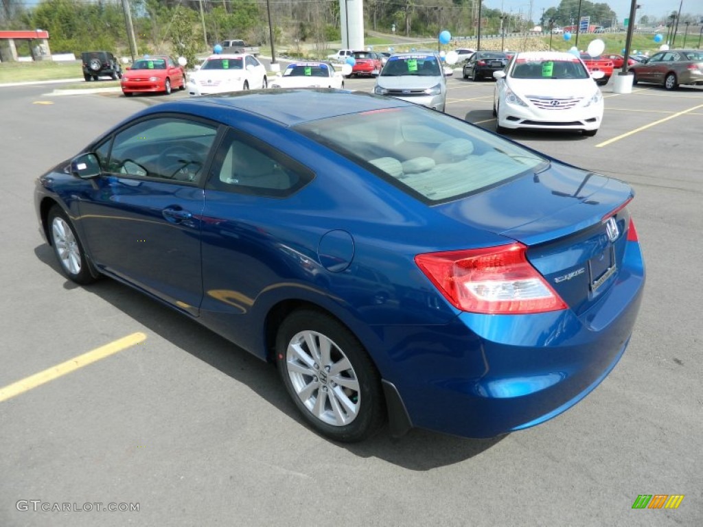 Dyno Blue Pearl 2012 Honda Civic EX-L Coupe Exterior Photo #62352014