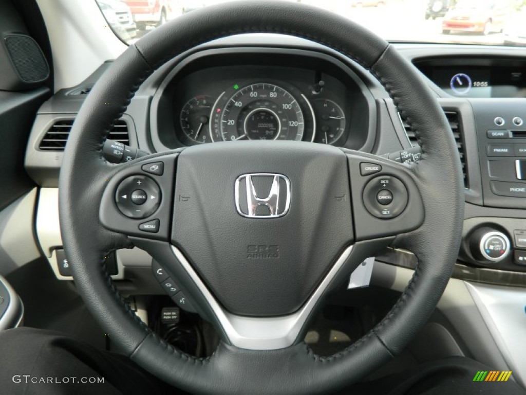 2012 Honda CR-V EX-L Gray Steering Wheel Photo #62352371