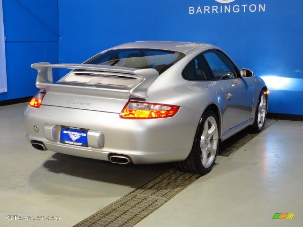 2007 911 Carrera Coupe - Arctic Silver Metallic / Stone Grey photo #7