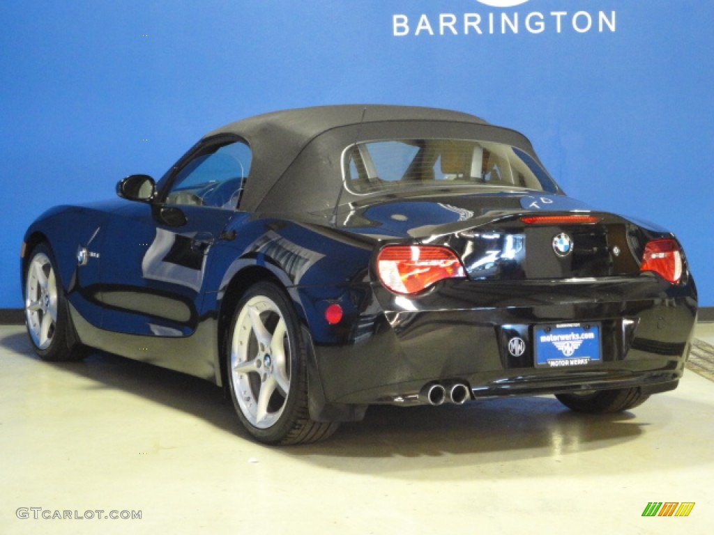 2008 Z4 3.0si Roadster - Jet Black / Saddle Brown photo #7