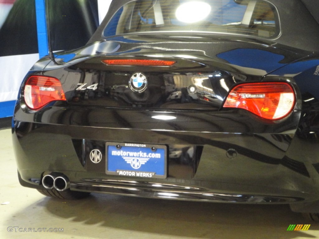 2008 Z4 3.0si Roadster - Jet Black / Saddle Brown photo #9