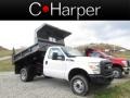 2012 Oxford White Ford F350 Super Duty XL Regular Cab 4x4 Dump Truck  photo #1