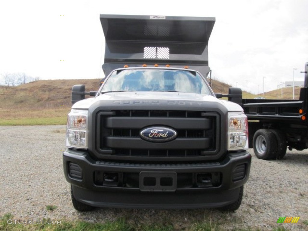 2012 F350 Super Duty XL Regular Cab 4x4 Dump Truck - Oxford White / Steel photo #3