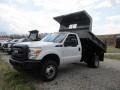 2012 Oxford White Ford F350 Super Duty XL Regular Cab 4x4 Dump Truck  photo #4