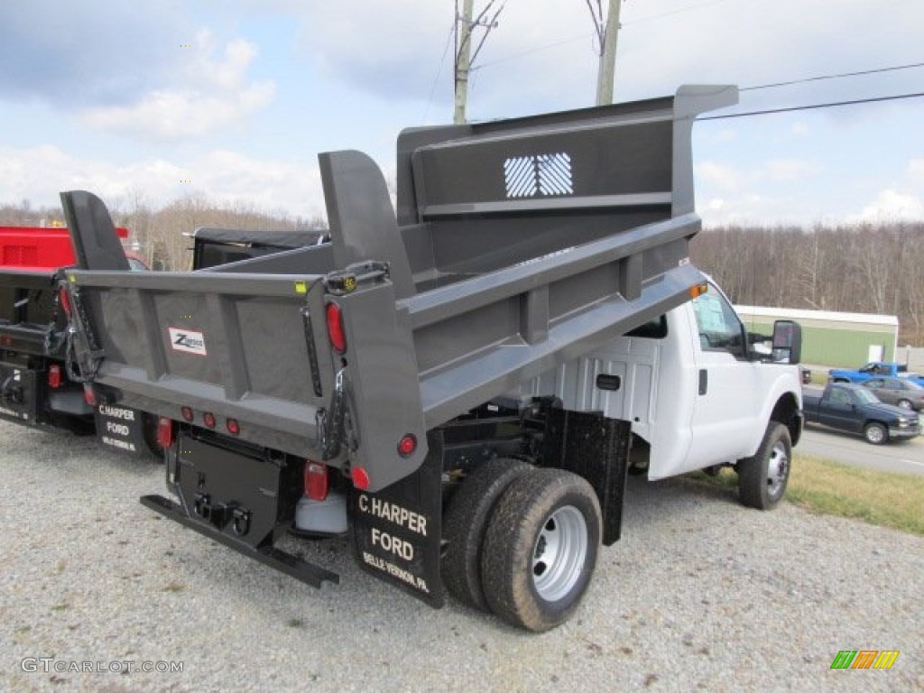 2012 F350 Super Duty XL Regular Cab 4x4 Dump Truck - Oxford White / Steel photo #10