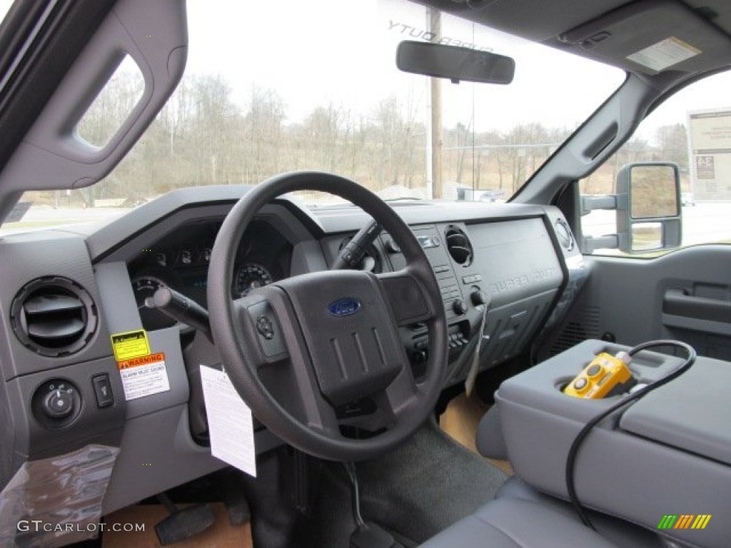 2012 F350 Super Duty XL Regular Cab 4x4 Dump Truck - Oxford White / Steel photo #13