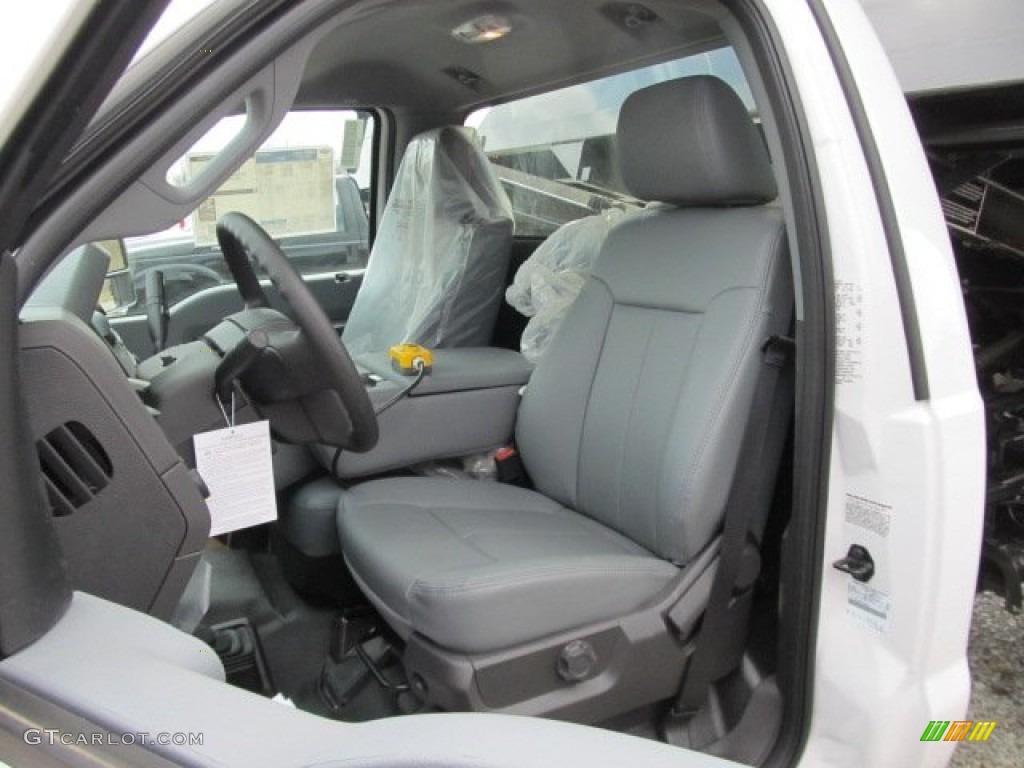 2012 F350 Super Duty XL Regular Cab 4x4 Dump Truck - Oxford White / Steel photo #15