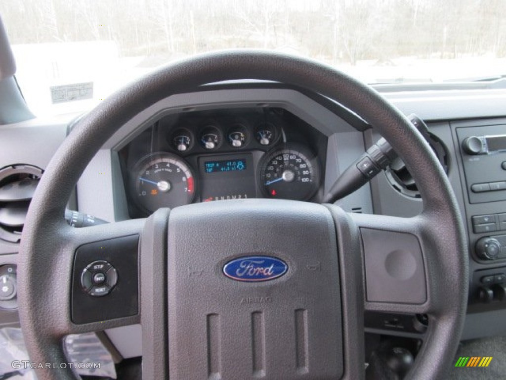 2012 F350 Super Duty XL Regular Cab 4x4 Dump Truck - Oxford White / Steel photo #19