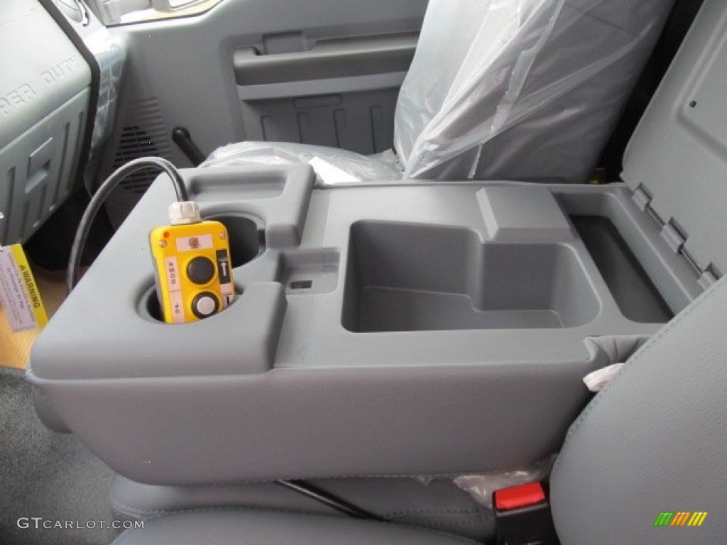 2012 F350 Super Duty XL Regular Cab 4x4 Dump Truck - Oxford White / Steel photo #20