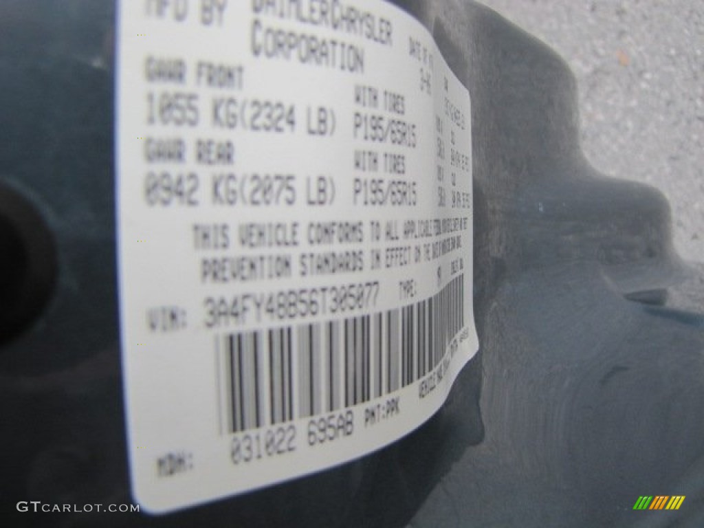 2006 PT Cruiser Color Code PPK for Magnesium Green Pearl Photo #62356867