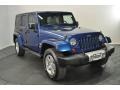 2009 Deep Water Blue Pearl Jeep Wrangler Unlimited Sahara 4x4  photo #7