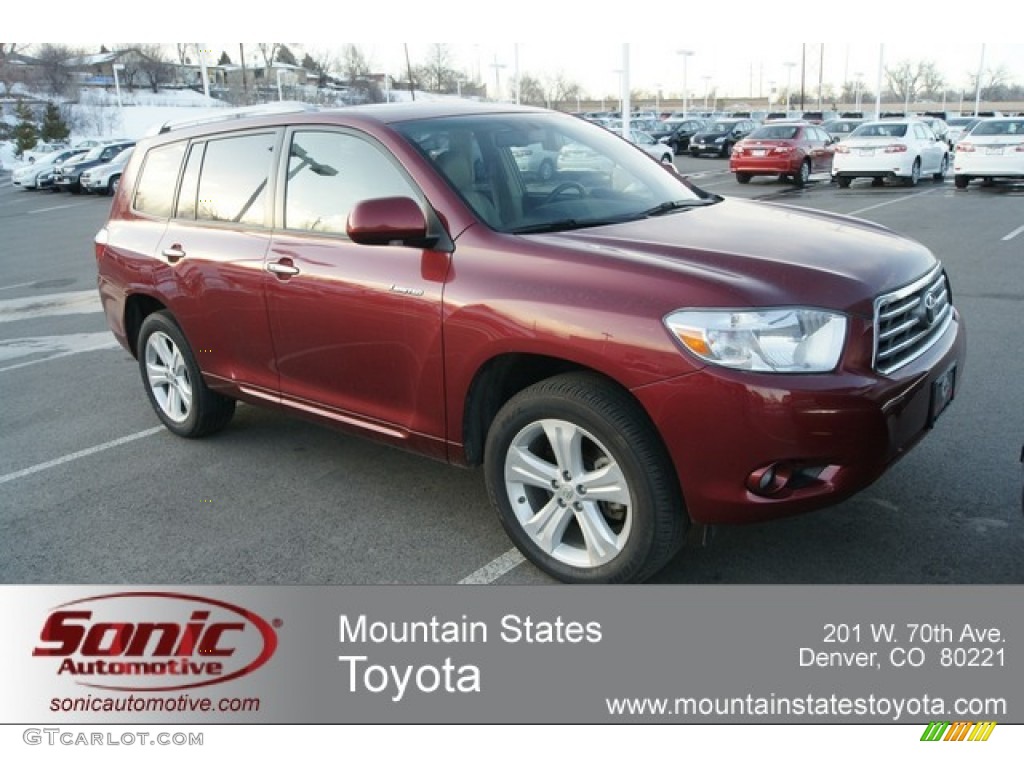2008 Highlander Limited 4WD - Salsa Red Pearl / Ash Gray photo #1