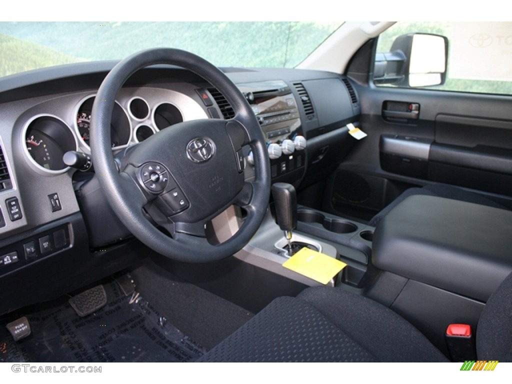 2012 Tundra Double Cab 4x4 - Super White / Black photo #5