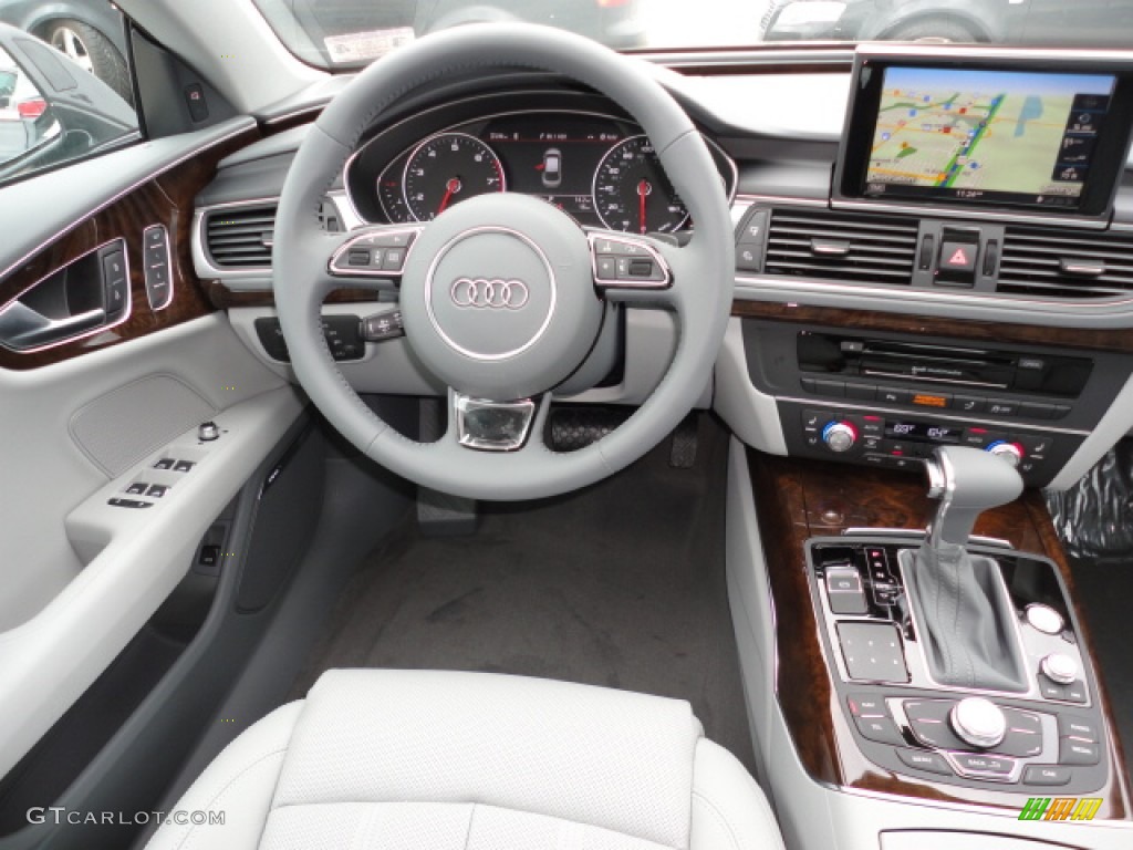2012 Audi A7 3.0T quattro Prestige Titanium Grey Dashboard Photo #62360709
