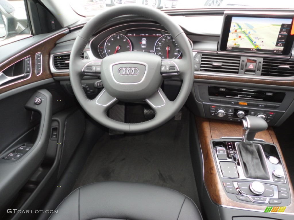 2012 Audi A6 2.0T Sedan Black Dashboard Photo #62360770