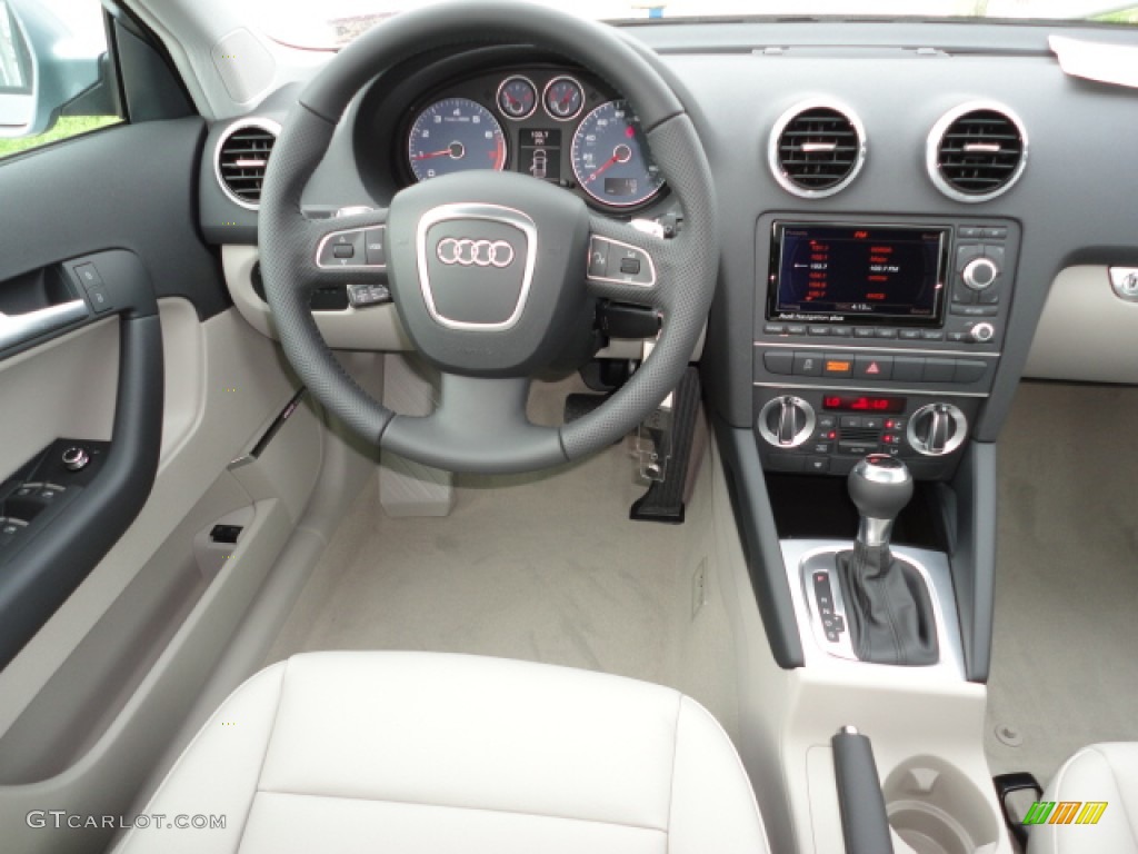 2012 Audi A3 2.0T Light Gray Dashboard Photo #62361261
