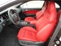2012 Audi S5 Magma Red Interior Front Seat Photo