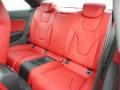 2012 Audi S5 Magma Red Interior Rear Seat Photo