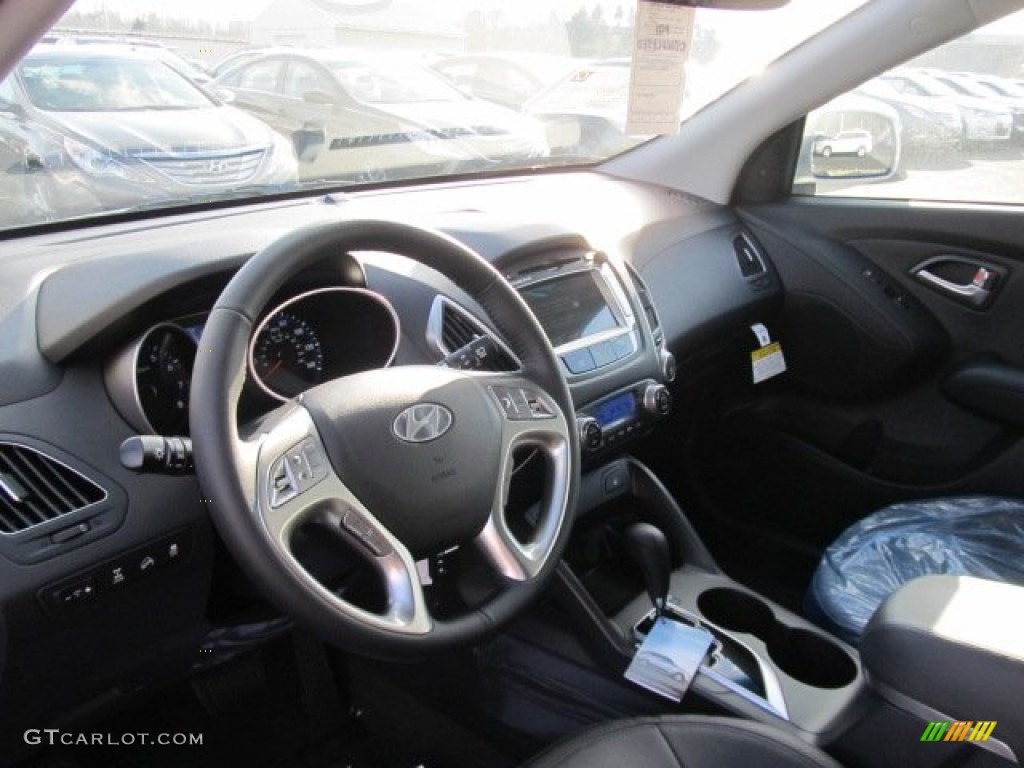 Black Interior 2012 Hyundai Tucson Limited AWD Photo #62362656