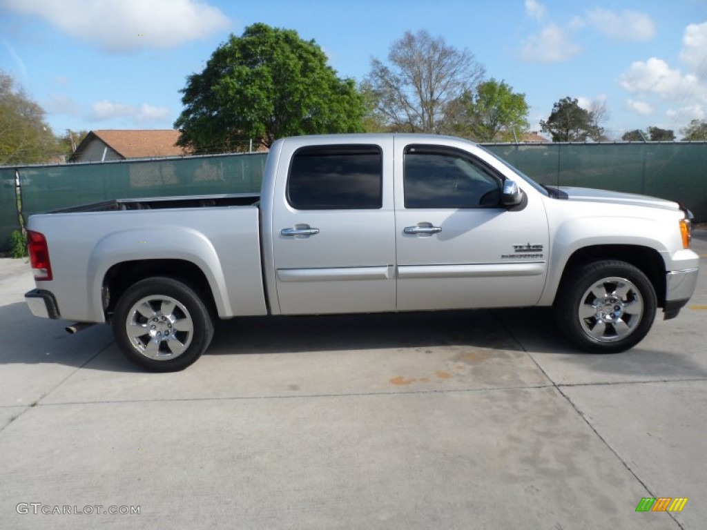 2010 Sierra 1500 SLE Texas Edition Crew Cab - Pure Silver Metallic / Ebony photo #2
