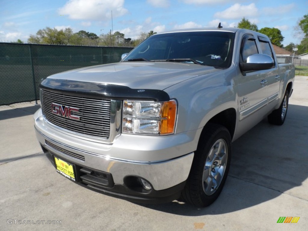 2010 Sierra 1500 SLE Texas Edition Crew Cab - Pure Silver Metallic / Ebony photo #7