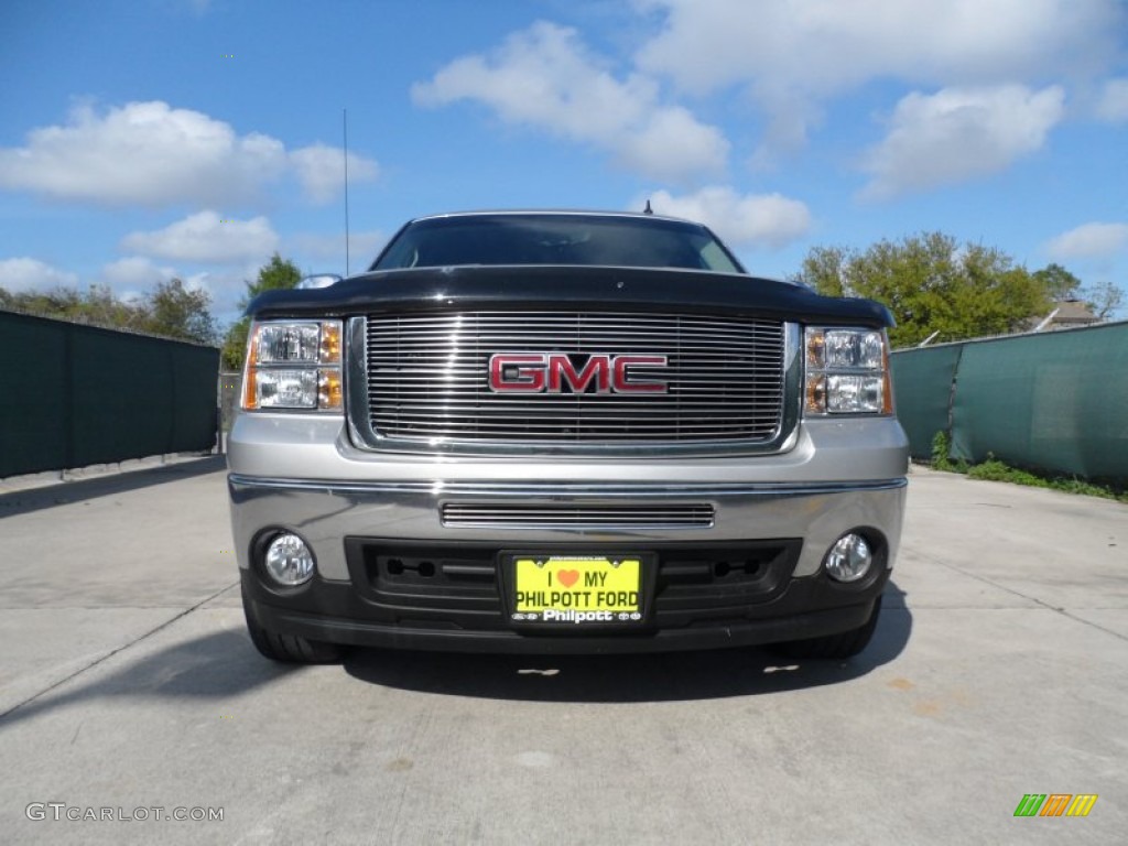 2010 Sierra 1500 SLE Texas Edition Crew Cab - Pure Silver Metallic / Ebony photo #8