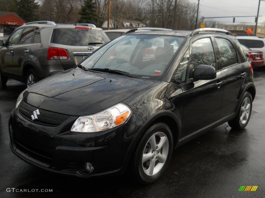 2009 SX4 Crossover Touring AWD - Black Pearl Metallic / Black photo #1